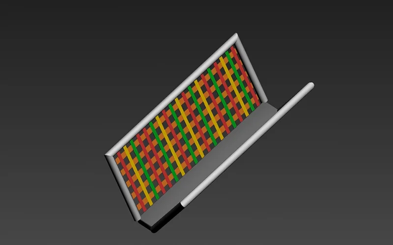 Soft play balance bridge for indoor playground, featuring a narrow padded walkway with side safety rails connecting two play platforms for kids balance training